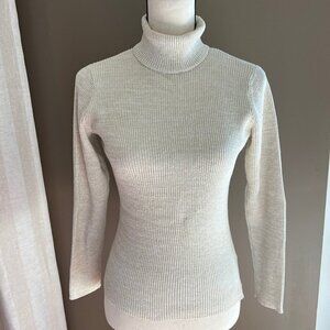 Style & Co. Tan & Gold Turtle neck sweater